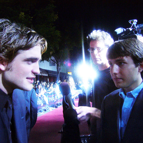 Robert Pattinson with Kaleb Nation at the Twilight movie premiere